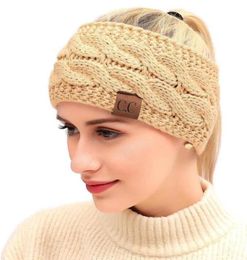 CC Hairband Colorful Knitted Crochet Headband Winter Ear Warmer Elastic Hair Band Wide Hair Accessories 20217838957