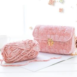 1Pc 80M Chenille Velvet Yarn Thick Knitted Crochet Velvet Super Soft Wool Soft Baby Blanket Suitable for DIY Hat Scarves