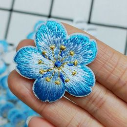 Sakura Patches For Clothing Kids Self-adhesive Embroidery Applique Scratch Patch Decorative Phone Case Backpack Notebook Sweing