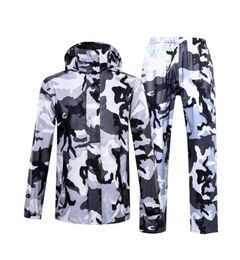 Camouflage Raincoat WomenMen Suit Rain Coat Outdoor Hood Women039s Raincoat Motorcycle Fishing Camping Rain Gear Men0395184840
