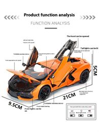 Diecast Model Cars 1 24 Revuelto Alloy Diecast Model Car Sound Light Children Toys Collection Hobbies Gifts With Boys Kids Present