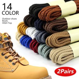 Shoe Parts 2 Pair Strong Round Laces High Top Outdoor Walking Hiking Boot Bootlaces Sneaker Shoelaces 100/120/140/160cm