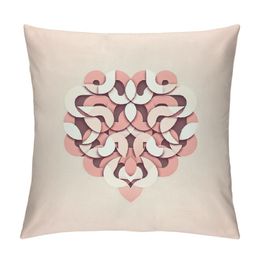 Home Long Body Lumbal Pillow Hülle Abdeckung, Feste Farbgeometrie Kissen Plüschkissen Decke Dekorativ, Herbst nordischer Stil und Spezial, Verwendung in Schlafzimmer Couch Living (Pink)