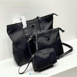 Designer 2pcs set nylon shoulder bag handbag Hobo vintage fashion women's Clutch bags nylon Single style composite Crossbody handbags P 248O