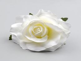 30pcs Large Artificial White Rose Silk Flower Heads for Wedding Decoration DIY Wreath Gift Box Scrapbooking Craft Fake Flowers1316277