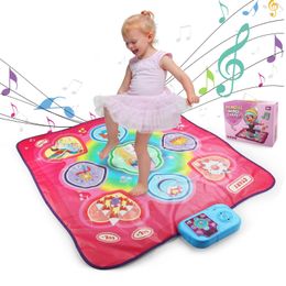 90x90cm large electronic dance blanket with light baby game pad keyboard with 3 game modes sports toy childrens education 240531