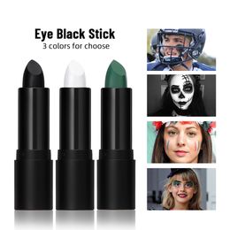 Black Eye Face Body Paint Stick Cream Eyeblack Tube Black Body Painting Sticks for Halloween Cosplay Joker Makeup