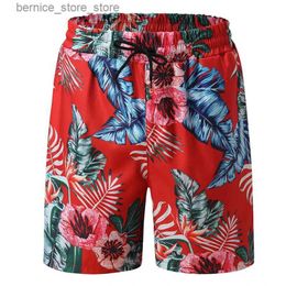Men's Shorts Casual Fashion Mens Shorts Hawaii Vacation Swimsuit For Men Board Shorts 3D Floral Print Short Pants Ropa De Hombre Beach Shorts Q240529