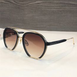 Uomini TB810 occhiali da sole pilota Oro sfumature di gradiente marrone nero occhiali da sole occhiali nuovi con scatola 238