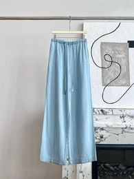 2024 Blue Free Shipping Wide Leg With Diamond Loose Women's Jeans Designer Women's Denim Pants 5299
