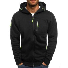 Felpa con cappuccio da uomo Nuove maschili di grandi dimensioni autunno/inverno con cappuccio con cappuccio e fitness con cappuccio con cappuccio con cappuccio con cappuccio con cappuccio con cappuccio casual Cardigan con cerniera solida Z240529