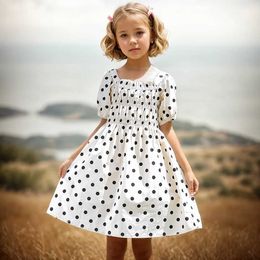 Girl's Dresses Dress Girl Dot Pattern Girls Party Dress Kids Casual Style Children Dress Summer Clothes For Girls 6 8 10 12 14 Y240529