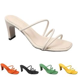 High Fashion Heels Sandals Women Slippers Shoes GAI Triple White Black Red Yellow Green Br ac2