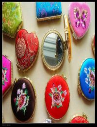 Vanity Make up Mirror Stock Silk Embroidered Double side mix Colour styles 50pcs 2808550