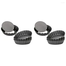 Baking Moulds 12 Pcs Egg Tart Moulds 3Inch Mini Pans Removable Bottom Cupcake Cake Muffin Mould Tin Pan Tool