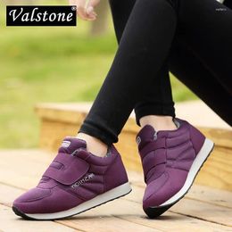 Casual Shoes Valstone Winter Purple Women Flat Fashion Outdoor Non-slip Female Footwear Plush Warm Walking Sneakers For