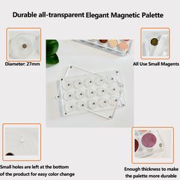 New EMPTY Magnetic Eyeshadow Palette DIY Acrylic Durable All Transparent Elegant Eye Shadow Makeup Palette 26mm*4/9/15holes