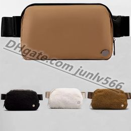 Top classicbelt bags fanny pack designer classic bum chest yoga bag bumbag nylon Wool cloth with soft nap womens men shoulder crossbody 288D