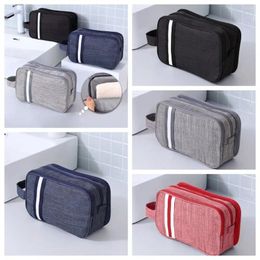 Cosmetic Bags Wet Dry Separation Nylon Makeup Bag Double Layer Large Capacity Travel Wash Organizer Korean Style Portable