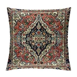 Throw Pillow Case Part of Old Persian Carpet Texture Square Cushion Cover Standard Pillowcase for Men Women Home Decorative Sofa Armchair Bedroom Livingroom