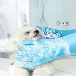 Pet Grooming Cleaning Gloves Dog Cat Bathing Glove Indirect Shampoo Hair Removal Clean Soft Silicone Glove Hand Skin Protection