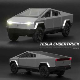 Diecast Model Cars 1 32 Tesla Cybertruck Alloy Car Model Diecasts Toy Vehicles Toy Cars Pickup Truck Kid Toys For Children Christmas Gift Boy Toy