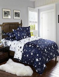 star kids bedding set blue duvet cover set Bed Sheet Pillowcase bed Sets Twin Full King double single queen comforter5261573