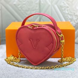 Designer -Luxury Designer mini Crossbody bag Wallet tote Heart shaped Love Shoulder Bag 7A quality quilted embroidered mini Chains Shoulder handbags coin purse