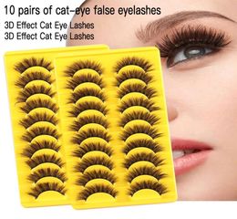 Handmade Reusable Multilayer False Eyelashes Naturally Soft Vivid Curly Thick 3D Mink Fake Lashes Messy Crisscross Full Strip Ey6103412