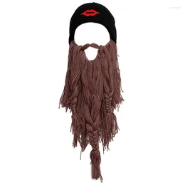 Berets Adult Bushy Beard Hat Outdoor Windproof Handmade Full Face Cover For Children