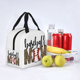 Baseball Mom Classic Insulated Lunch Bags Thermal Bag Meal Container Large Lunch Box Tote Men Women Beach Outdoor