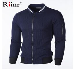 Riinr Brand Men Casual Sweatshirt New Solid Colour Polyester Cardigan Coat Warm Sweatshirt Male fashion Slim Jacket Plus 2011268717551