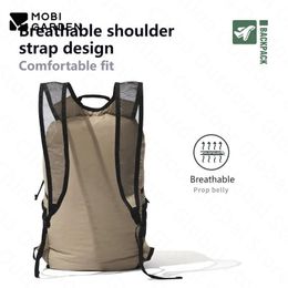 MOBI GARDEN Hiking Backpack 16L Large Space Casual Backpack Portable Folding Sports Bag Adjustable Shoulder Strap Outdoor Travel