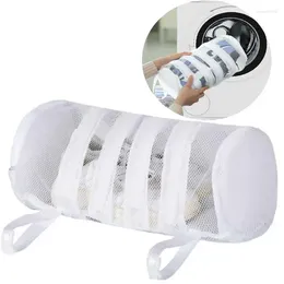 Laundry Bags Shoes Wash With Bumper Zippered Mesh Bag Sneaker Dryer For Washing Machine Clothing Bras Knitted Socks