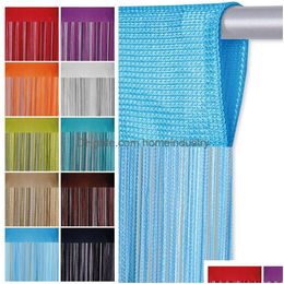 Curtain 100Cm X 200Cm Thread Sn Ribbon String Divider Blind For Living Room Door Wall Window Panel Tassel 230619 Drop Delivery Dh7Iz