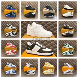 Hottest Sneaker Virgil Casual Shoes Calfskin Leather Abloh White Green Red Blue Letter Overlays Platform Low Top Running designer Sneakers Size 35-45 5.08 02