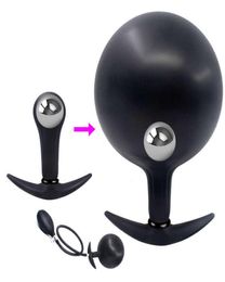 Metal Anal Balls Inflatable Butt Plug Large Tube Pussy Vaginal Decoration Adult Sex Toys For Men Women Buttplug 2110156777619