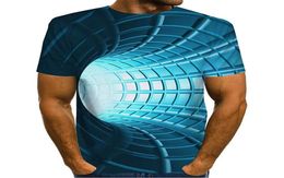 Men 3D Print Tshirt Visual deception Graphic Optical Illusion Short Sleeve Party Tops Streetwear Punk Gothic Round Neck Summer3151762