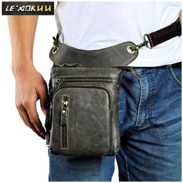 Waist Bags Original Leather Men Design Casual Classic Satchel Sling Bag Multifunction Fashion Travel Belt Pack Leg Drop 211-11g