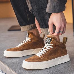 Casual Shoes Leather For Men Outdoor High Top Shoe Autumn Winter Men's Oxfords Fashion Dress