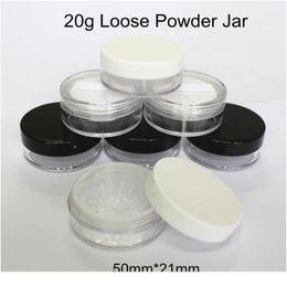 30pcs lot 20g Empty Loose Powder Jar With Sifter Puff 20ml Plastic Compact Makeup Case Tools Containers Pot Trave qylhAI 212q