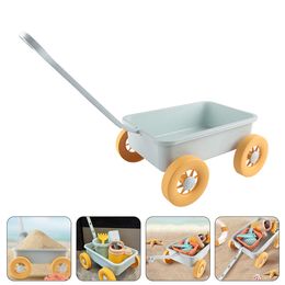 Pull Car Toy Children Beach Playset Sand Plaything Digging Toys Trolley Table Kids Seaside Playing Sliding