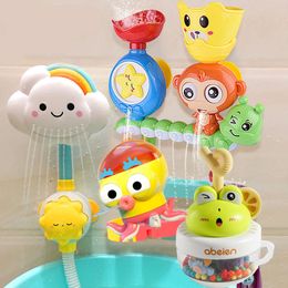 Baby Cartoon Monkey Classic Bath Toy Animal Sprinkle Bathroom Swimming Bathing Shower Educational Toys For Kid Gift L2405