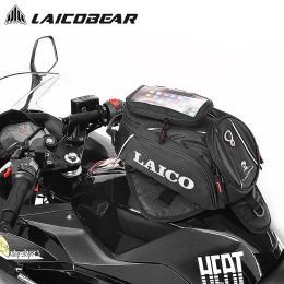 Waterproof Motorcycle Tank Bag Oil Fuel Tank Bag Magnetic Motorcycle Saddle Bag Trunk Travel Motorbike Backpack For Phone GPS