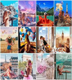 2020 Picture By Number Girl Handpainted Gift Drawing Acrylic Home Decoration Oil Painting By Numbers Figure Wall Art7724210