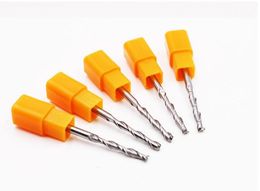 10pcs A2LX3.175 DJTOL Two Flute Spiral milling Cutter, Engraving tools K200 micro solid carbide for PVC