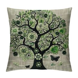 Tree Decorative Throw Pillow Covers , Spring Pillow Case Cushion Cover for Bed and Couch