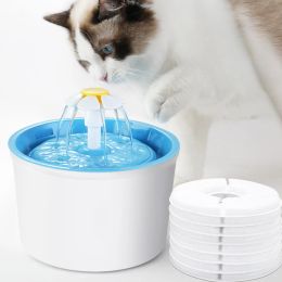 Automatic Pet Cat Water Fountain with 5 Pack Philtres 1.6L USB Dogs Cats Mute Drinker Feeder Bowl Drinking Dispenser