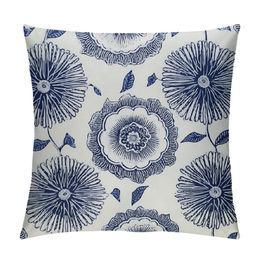 Decorative Lumbar Throw Pillow Cover Pillowcase Rectangular Pillow Cover Cushion Cover for Bed Couch Sofa Navy Blue