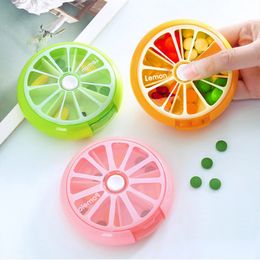 Rotatable Weekly Portable Travel Pill Cases Box 7 Days Organiser 7 Grids Pills Container Storage Tablets Vitamins Medicine Box